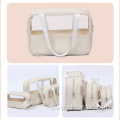 Makeup Bags Clear PVC with Zipper Handle Portable